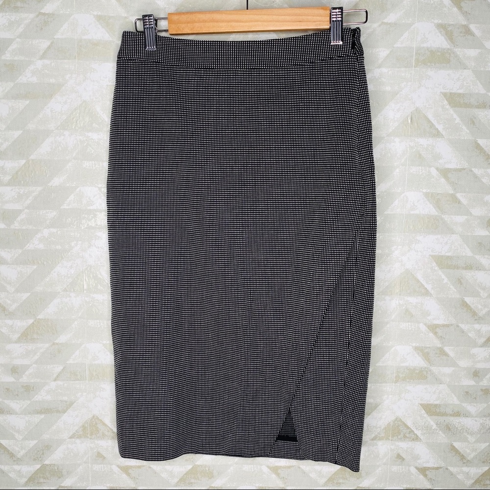 Banana Republic tweed wrap front pencil skirt
